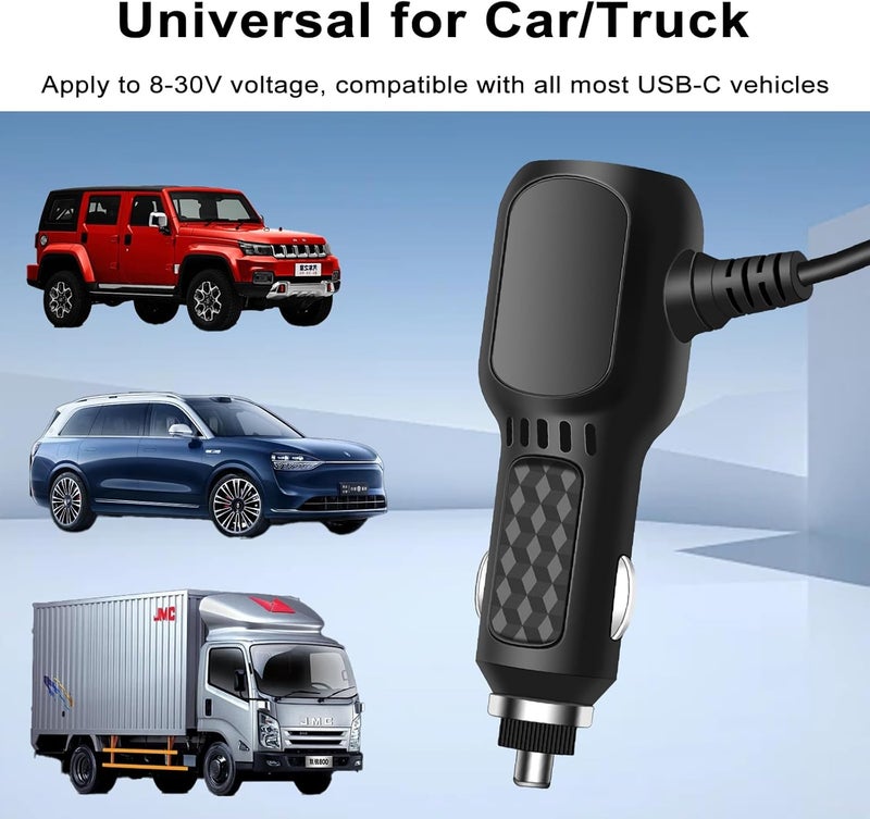 BVNUD شاحن كاميرا داش USB C، محول طاقة كاميرا داش من نوع C، شاحن سريع للسيارة USB C، كابل طاقة كاميرا داش متوافق مع نظام تحديد المواقع GPS ومعظم كاميرات داش الأخرى (11.5 قدم) - Image 5